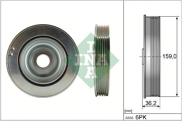 Poulie damper (Poulie de vilebrequin) Schaeffler INA ref. 544 0173 10