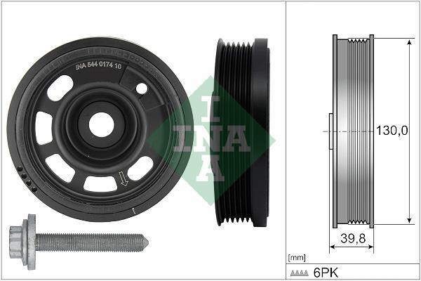 Kit de poulies, vilebrequin (Poulie de vilebrequin) Schaeffler INA 544 0174 20