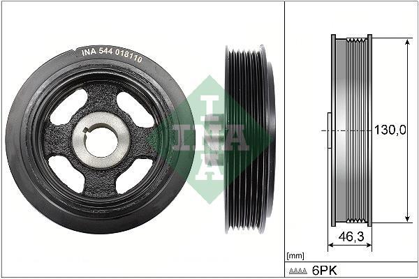 Polea, cigüeñal Schaeffler INA ref. 544 0181 10