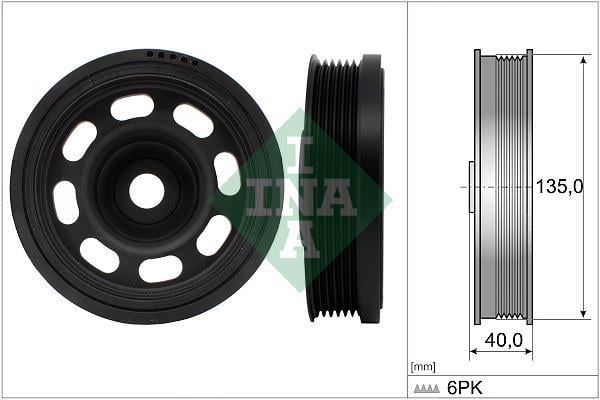 Poulie damper (Poulie de vilebrequin) Schaeffler INA ref. 544 0184 10