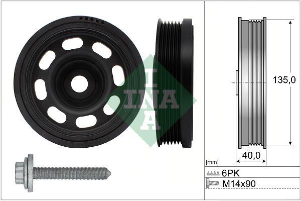 Kit poleas, cigüeñal (Rueda libre, cigüeñal) Schaeffler INA ref. 544 0184 20