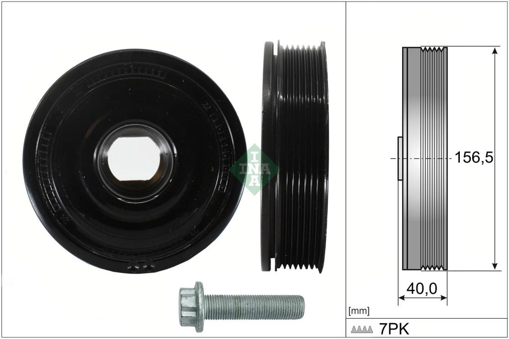 Kit poleas, cigüeñal (Rueda libre, cigüeñal) Schaeffler INA ref. 544 0187 20