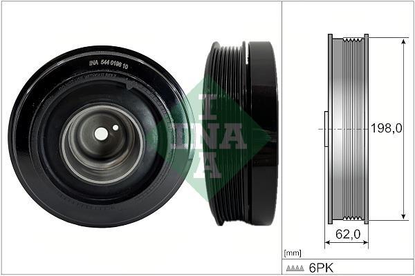 Poulie damper (Poulie de vilebrequin) Schaeffler INA ref. 544 0196 10