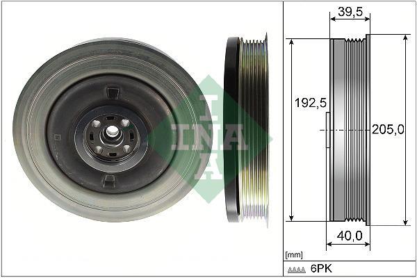 Poulie damper (Poulie de vilebrequin) Schaeffler INA ref. 544 0503 10