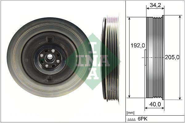 Polea, cigüeñal Schaeffler INA ref. 544 0504 10