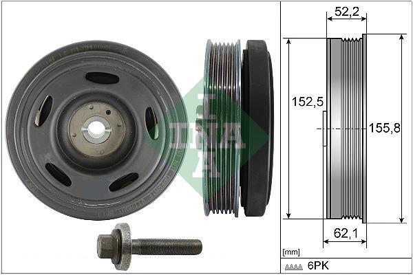 Kit de poulies, vilebrequin (Poulie de vilebrequin) Schaeffler INA 544 0516 20