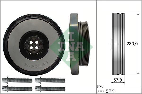 Kit de poulies, vilebrequin (Poulie de vilebrequin) Schaeffler INA 544 0605 20