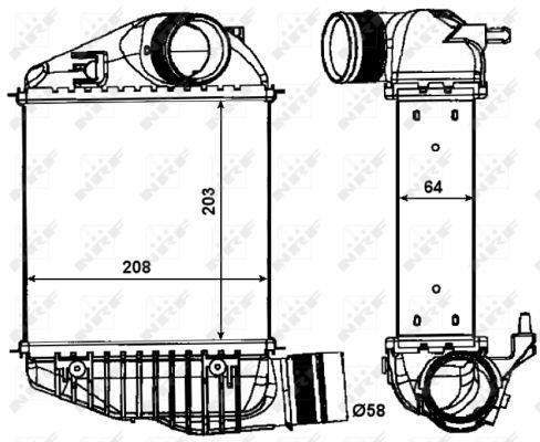 Radiador de admisión, intercooler NRF B.V. ref. 30015