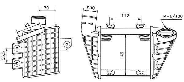 Radiador de admisión, intercooler NRF B.V. ref. 30023