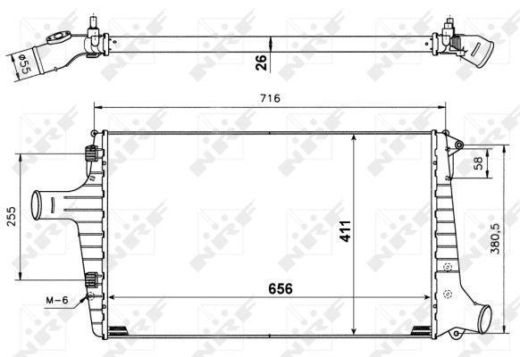 Radiador de admisión, intercooler NRF B.V. ref. 30118A
