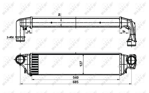 Radiador de admisión, intercooler NRF B.V. ref. 30119A