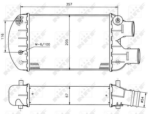 Intercooler, échangeur (Refroidisseur d'air) NRF B.V. 30122