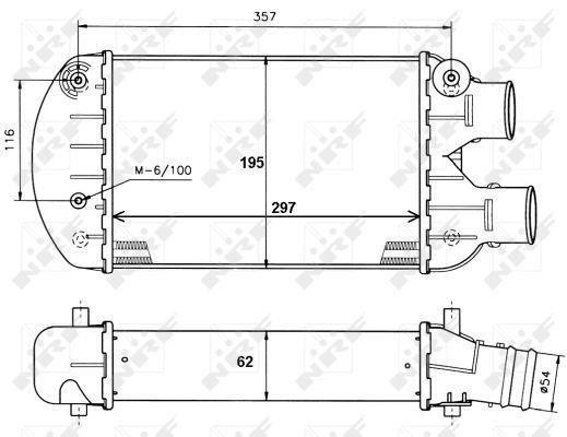 Radiador de admisión, intercooler NRF B.V. ref. 30122A