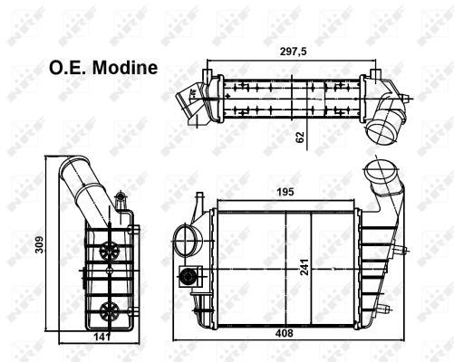 Radiador de admisión, intercooler NRF B.V. ref. 30123