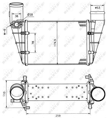 Radiador de admisión, intercooler NRF B.V. ref. 30127A