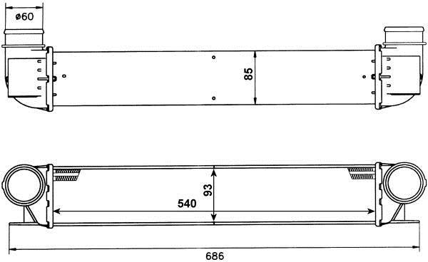 Radiador de admisión, intercooler NRF B.V. ref. 30129A