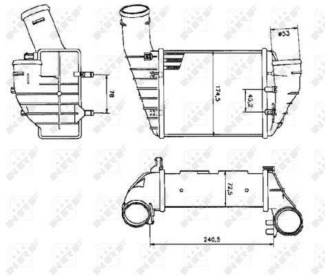 Radiador de admisión, intercooler NRF B.V. ref. 30131