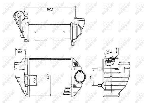 Intercooler, échangeur (Refroidisseur d'air) NRF B.V. ref. 30133