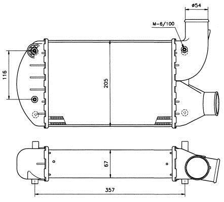 Radiador de admisión, intercooler NRF B.V. ref. 30134