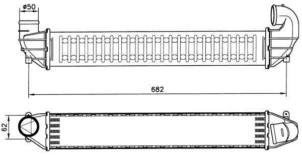 Radiador de admisión, intercooler NRF B.V. ref. 30139A