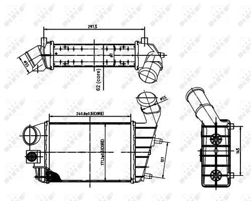 Radiador de admisión, intercooler NRF B.V. ref. 30142A
