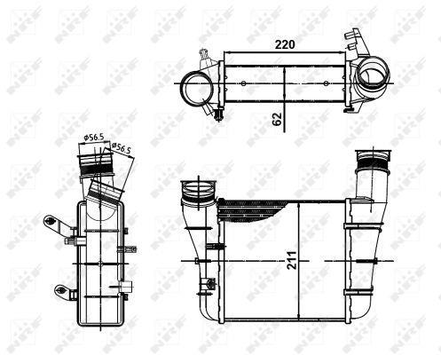 Radiador de admisión, intercooler NRF B.V. ref. 30148A