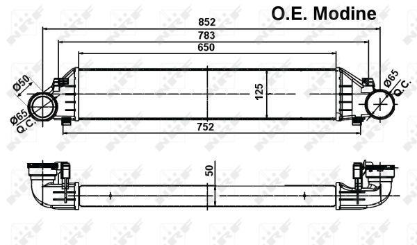 Radiador de admisión, intercooler NRF B.V. ref. 30161