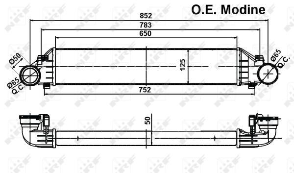 Radiador de admisión, intercooler NRF B.V. ref. 30161