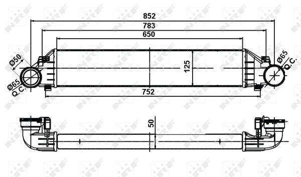 Radiador de admisión, intercooler NRF B.V. ref. 30161A