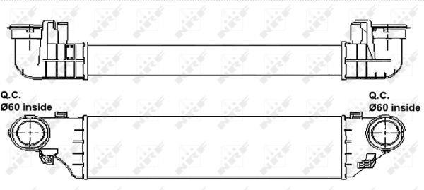 Intercooler, échangeur (Refroidisseur d'air) NRF B.V. 30164