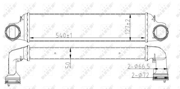 Radiador de admisión, intercooler NRF B.V. ref. 30165A