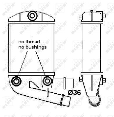 Radiador de admisión, intercooler NRF B.V. ref. 30167A