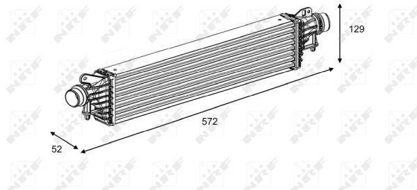 Radiador de admisión, intercooler NRF B.V. ref. 30179