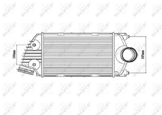 Intercooler, échangeur (Refroidisseur d'air) NRF B.V. ref. 30187