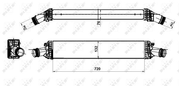 Intercooler, échangeur (Refroidisseur d'air) NRF B.V. ref. 30189