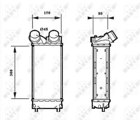Radiador de admisión, intercooler NRF B.V. ref. 30190