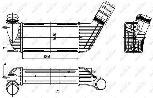 Radiador de admisión, intercooler NRF B.V. ref. 30192