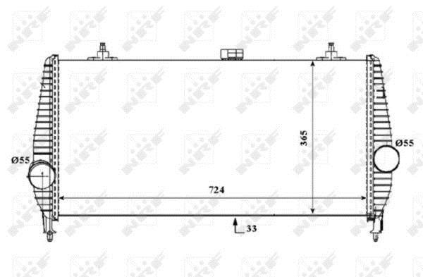 Radiador de admisión, intercooler NRF B.V. ref. 30194