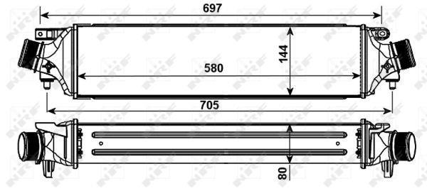 Radiador de admisión, intercooler NRF B.V. ref. 30235