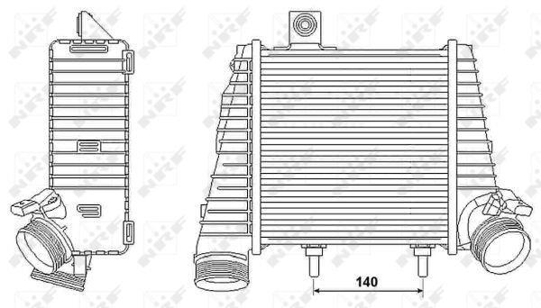 Radiador de admisión, intercooler NRF B.V. ref. 30239
