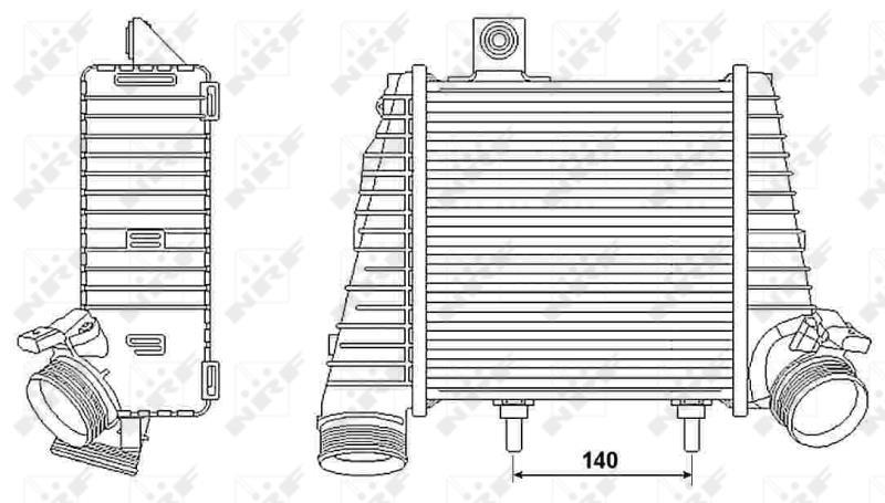 Radiador de admisión, intercooler NRF B.V. ref. 30239