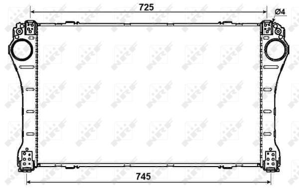 Radiador de admisión, intercooler NRF B.V. ref. 30244