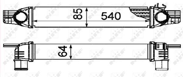 Radiador de admisión, intercooler NRF B.V. ref. 30254