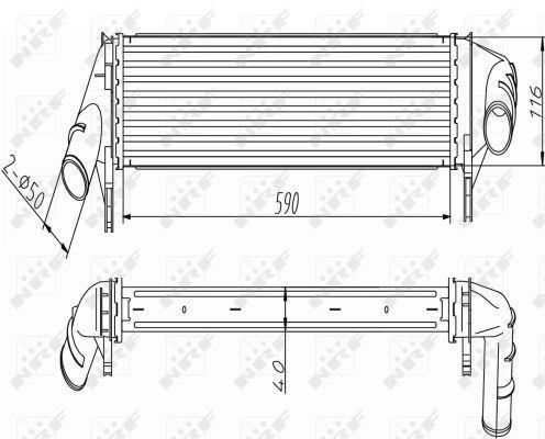 Intercooler, échangeur (Refroidisseur d'air) NRF B.V. 30255