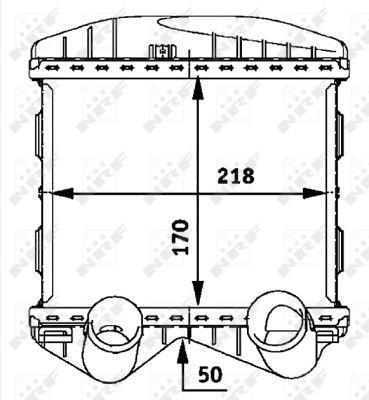 Radiador de admisión, intercooler NRF B.V. ref. 30257