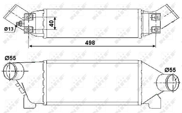 Radiador de admisión, intercooler NRF B.V. ref. 30259