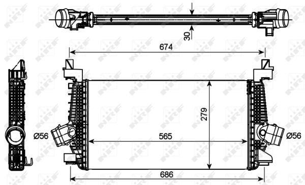 Radiador de admisión, intercooler NRF B.V. ref. 30269