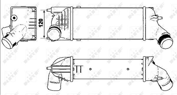 Intercooler, échangeur (Refroidisseur d'air) NRF B.V. ref. 30277