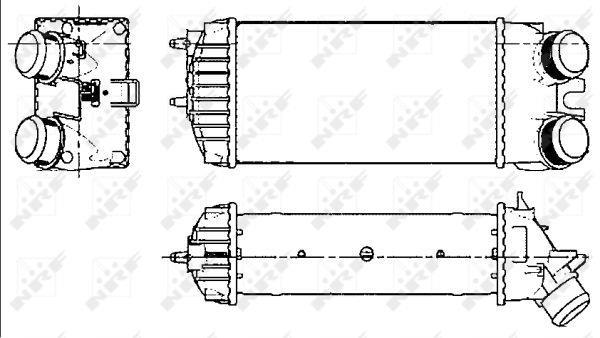 Intercooler, échangeur (Refroidisseur d'air) NRF B.V. ref. 30278