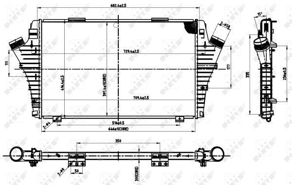 Radiador de admisión, intercooler NRF B.V. ref. 30279